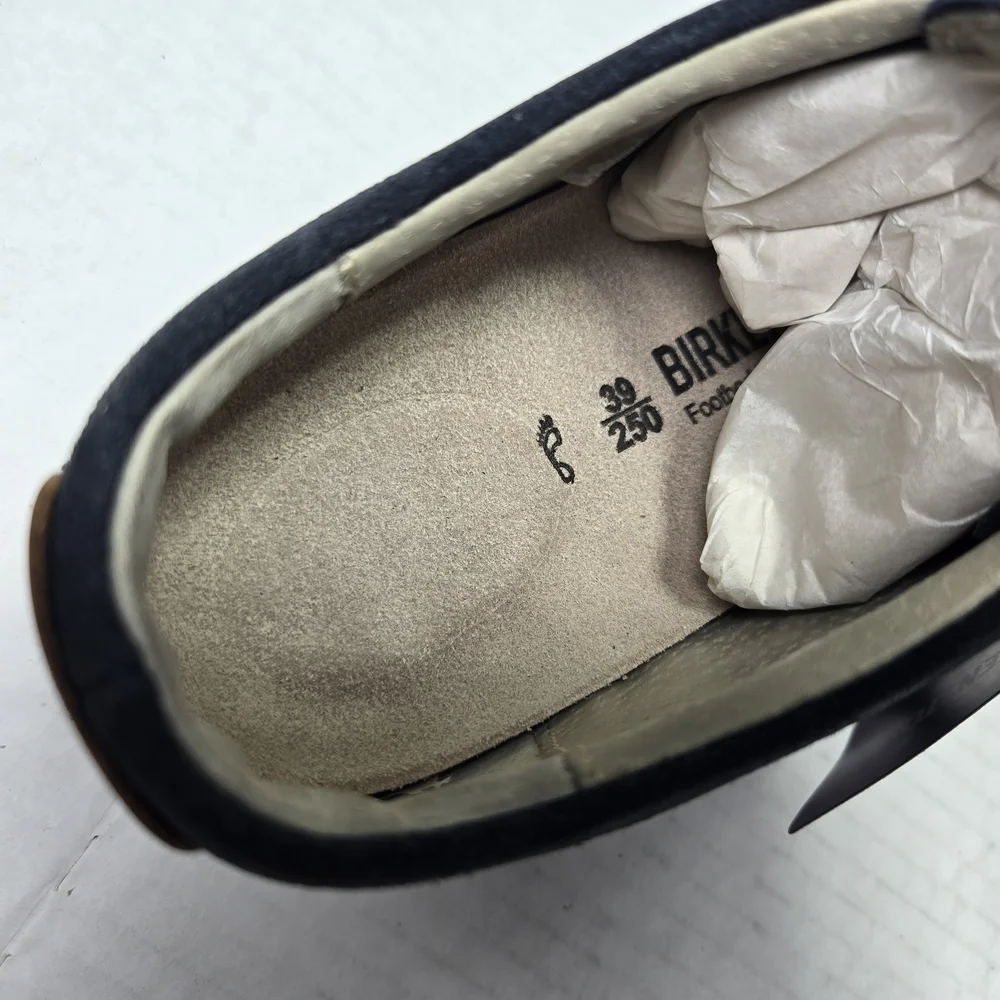 Birkenstock Unisex Tyler Oxford Velcro Closure Blue Suede Shoes EU 39 US W8 M6 - Picture 11 of 12